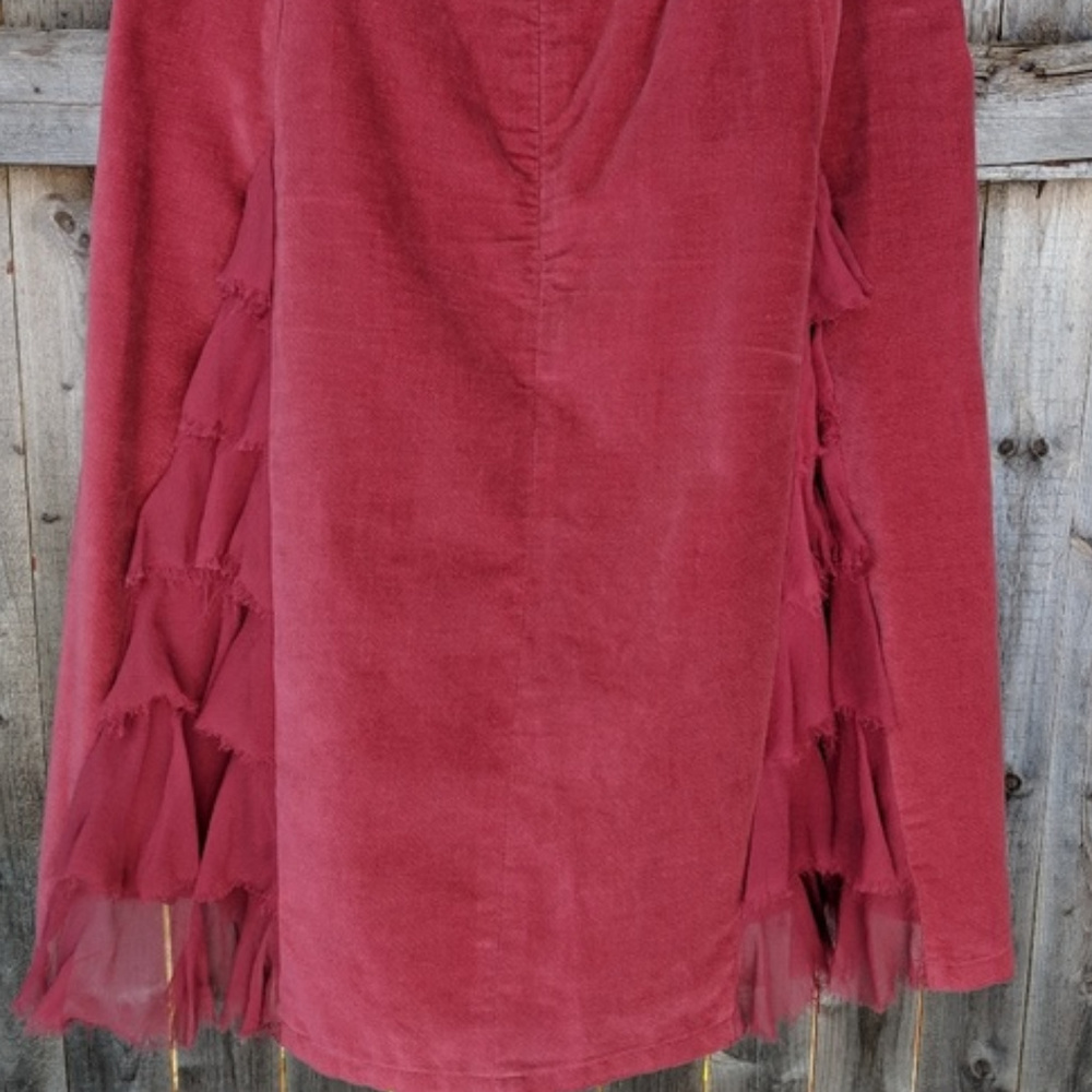 Odille boho skirt Cotton Silk Blend 6 Dusty Rose